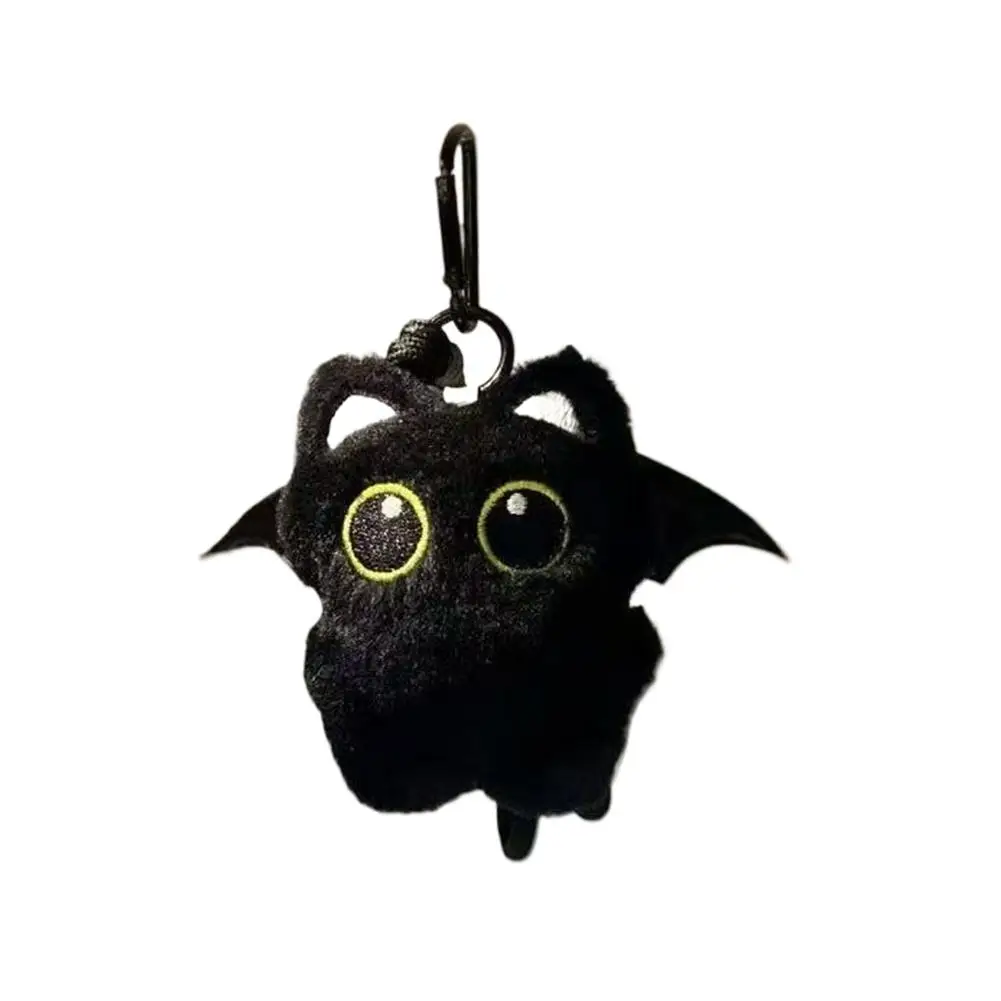 Süße schwarze Katze Plüschtier Puppe Schlüsselanhänger kleiner Anhänger Auto Schlüsselanhänger Kätzchen Spielzeug Puppe für Jungen Mädchen Geburtstagsgeschenke
