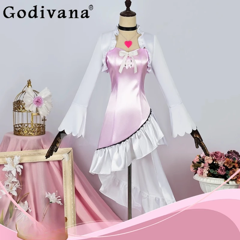 Różowy Kostium Sceniczny Damski Regularny Animacja Cosplay Kostium Damski Słodka Księżniczka Sukienka Cos i Koszula Garnitury