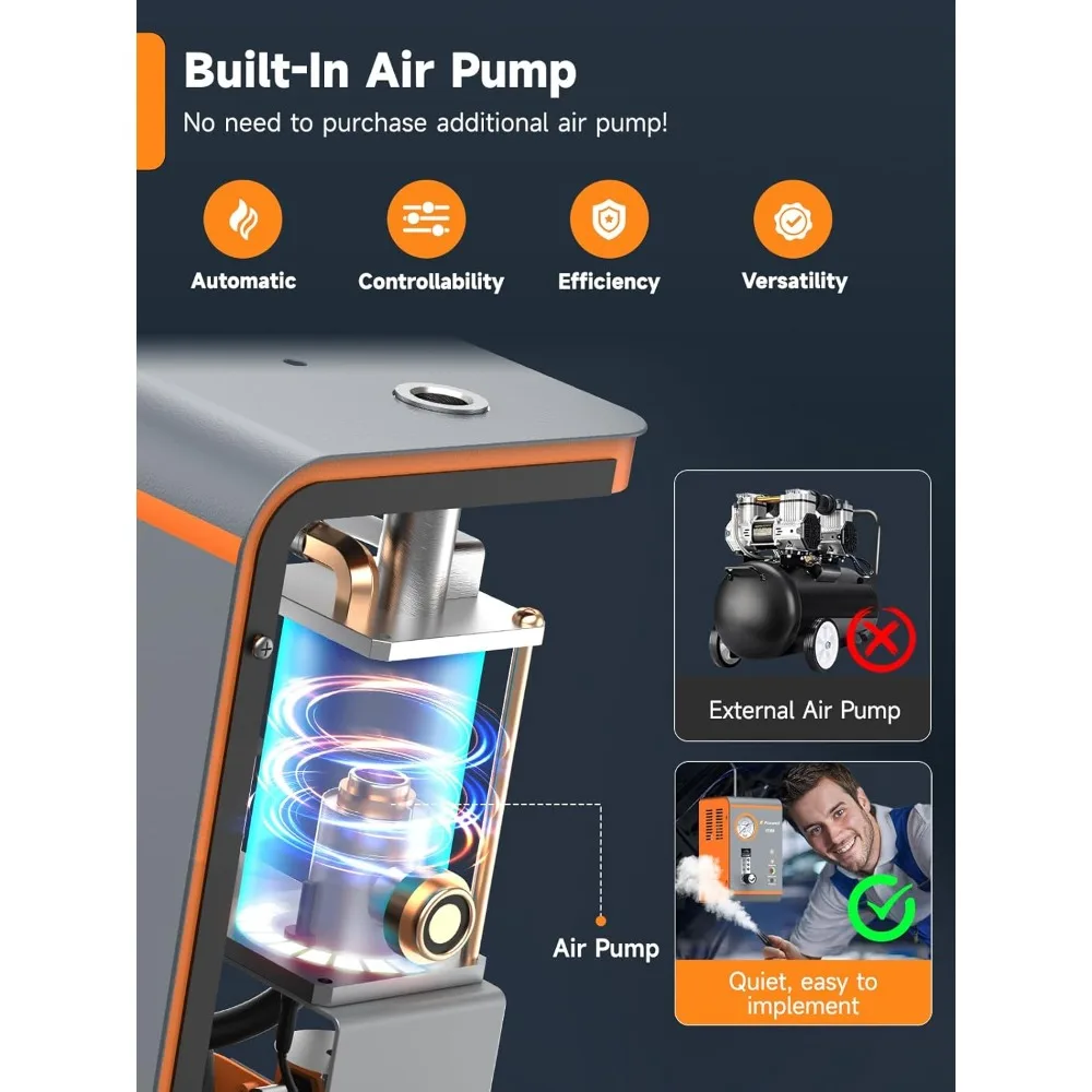 ST203 Rookmachine Automotive Lekdetector, Auto-emissie EVAP Diagnostische Rookmachine Lektester met ingebouwde luchtpomp