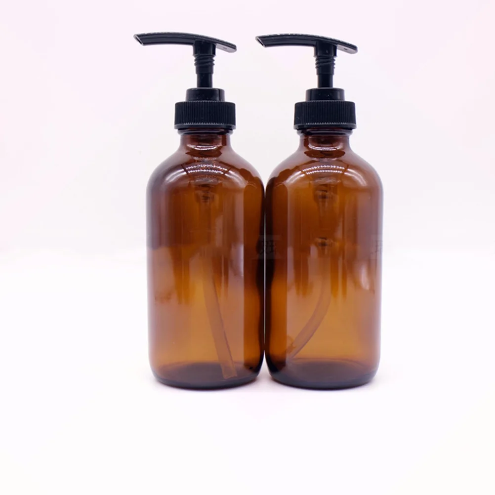 6 قطعة 230 مللي زجاجة مضخة الضغط فوهة ناعمة قابلة لإعادة الملء صديقة للبيئة المحمولة إكسسوارات السفر شفافة أزرق بني #6