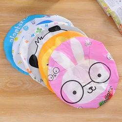 Cute Cartoons Shower Elasticated Waterproof Reusable Bath Hat Women Shower Hair Bathroom Products