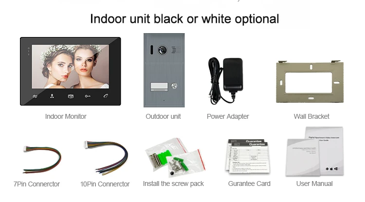 Apartment multi-apartment 2-way stereo doorbell wired stereo door telephone testiros intercom system