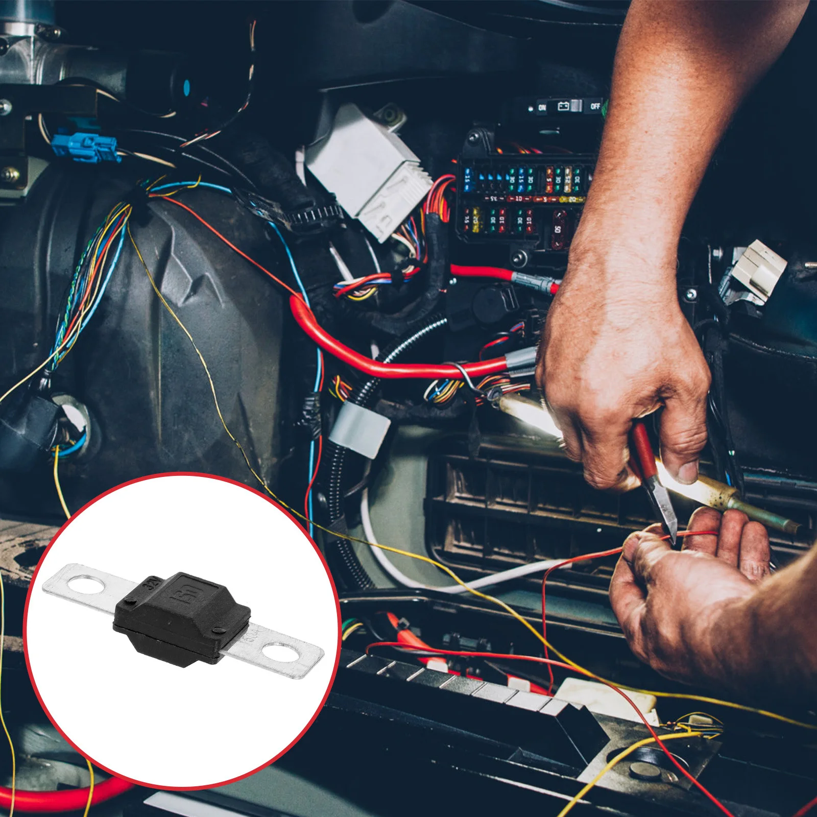 

3Pcs Car Fork Bolt Fuse 150A Automotive Replacement Mini Fuse for Rv Truck Boat Vehicle Electrical System Protection