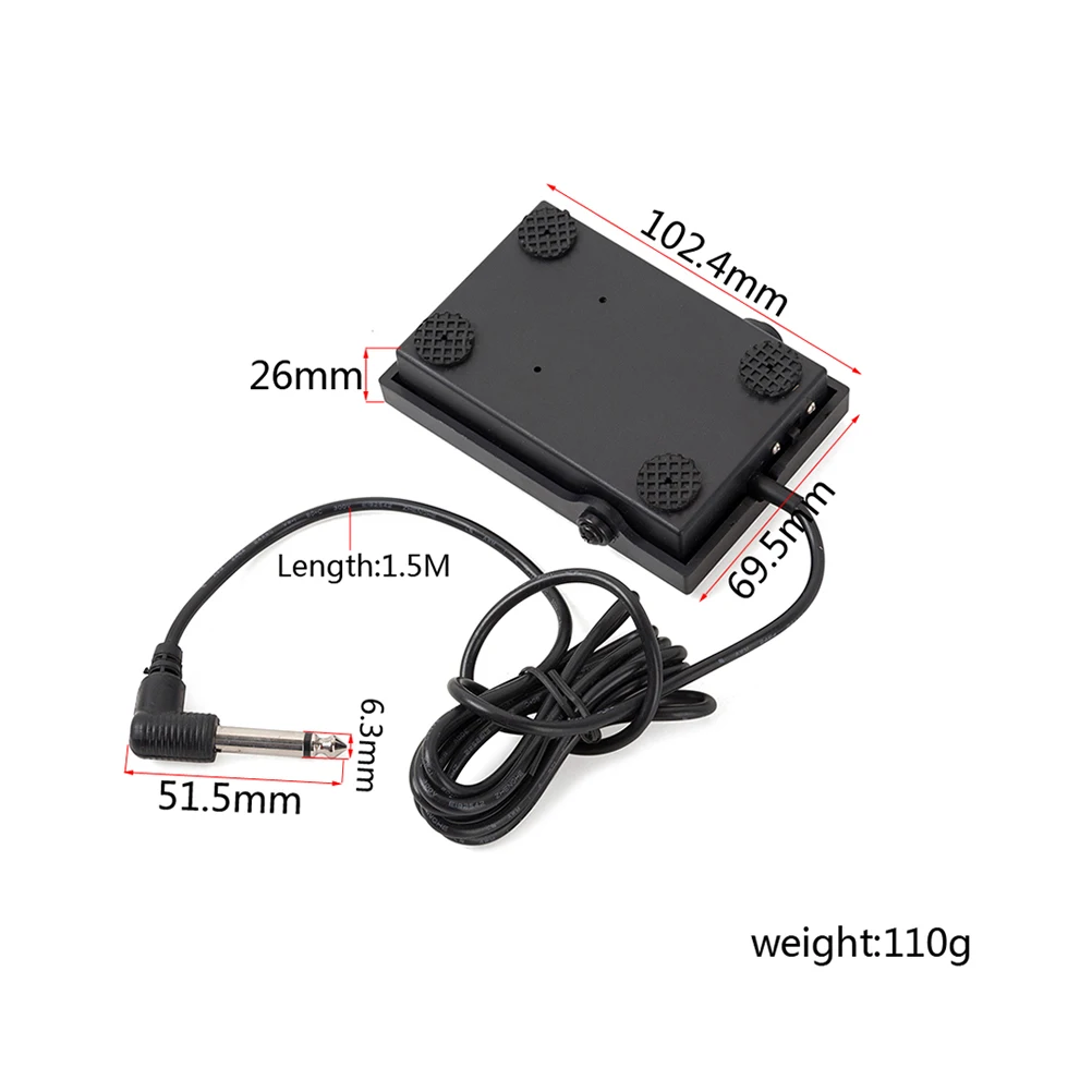 

Professional Sustain Pedal Controller for Electronic Pianos Keyboards Durable High Grade Material Moderate Travel Height O27
