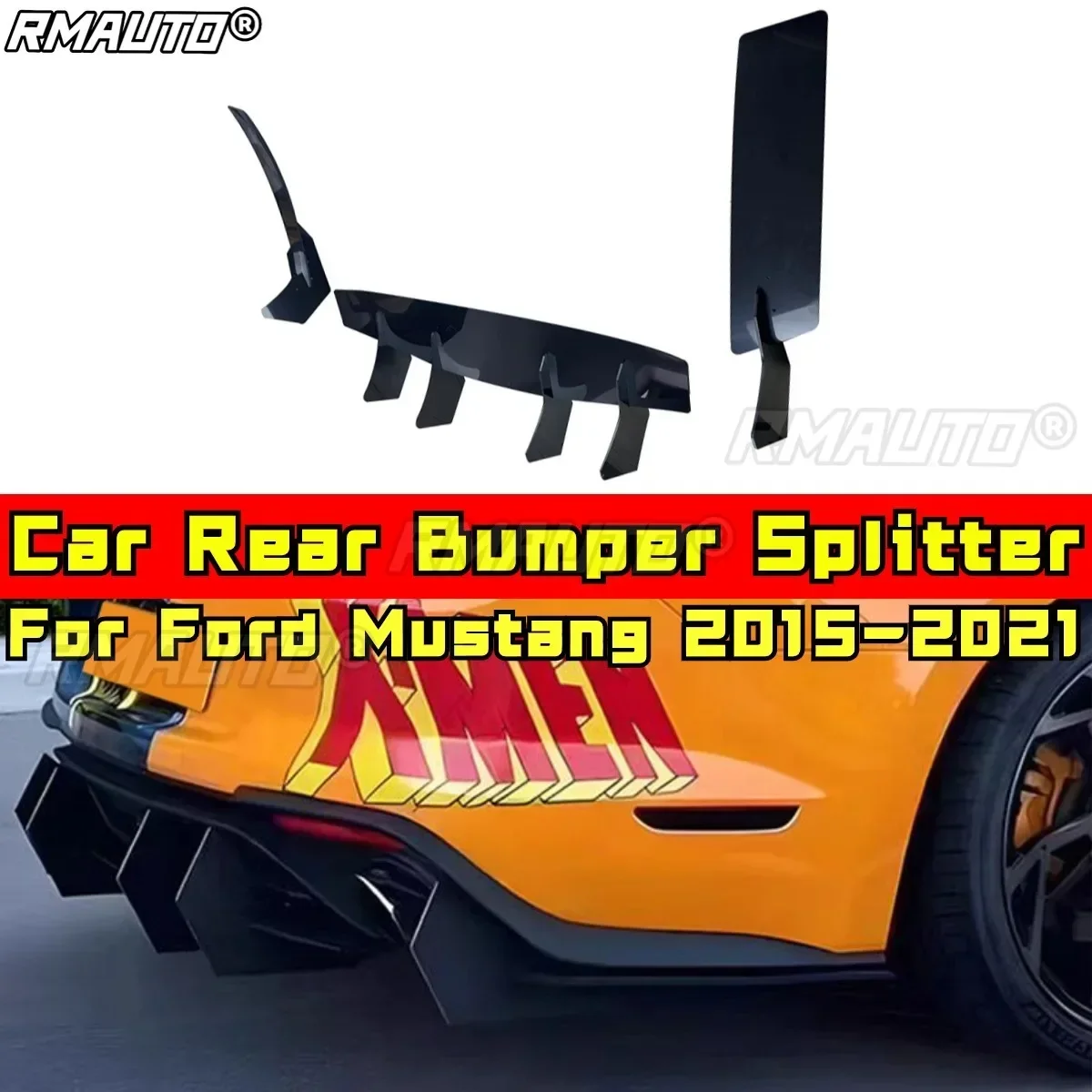 

For Mustang 2015-2021 Body Kit Rear Bumper Splitter Rear Bumper Diffuser For Ford Mustang 2015-2021 Car Accessories