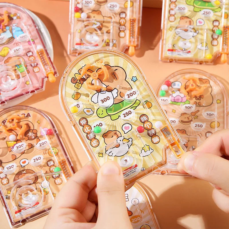 8Pcs Cartoon Tier Capybara Schießen Flipper Rolling Bead Ball Labyrinth Spielzeug für Kinder Geburtstag Party Favors Kindergarten Preis – Detail 6