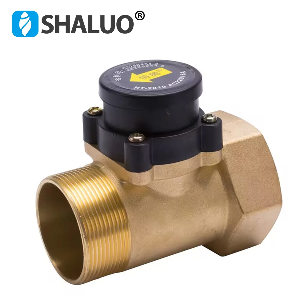 AC220V HT-800 1 Inch Boosting Circulation Water Pump Flow Sensor Switch Electronic Magnetic Pipe Pressure Control Valve 32MM