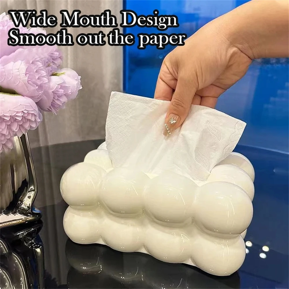 

Unique Tissue Box Holder Paper Dispenser For Bathroom Or Dining Table Stylish Tissue Organizer Decorative Napkin Bubble Design