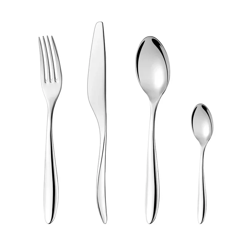 24 PCS Cutlery Set 18/10 Silver Dinner Set Classic Restaurant Stainless Steel Kitchen Wedding Dining Dinnerware Tableware