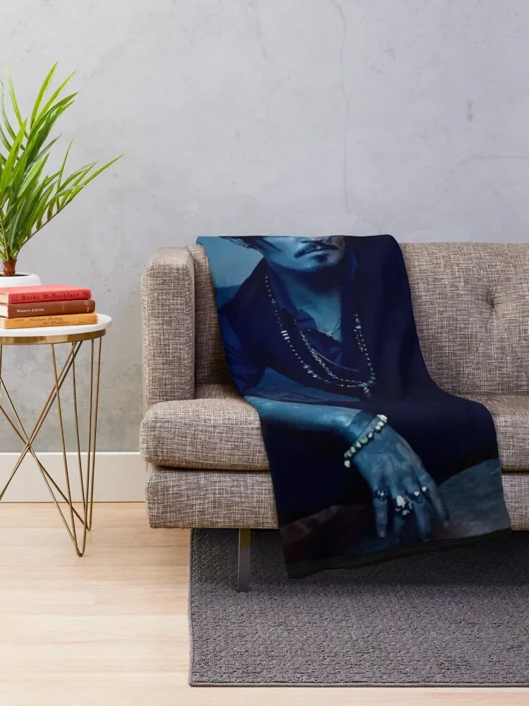 Johnny depp cool wallpaper Throw Blanket