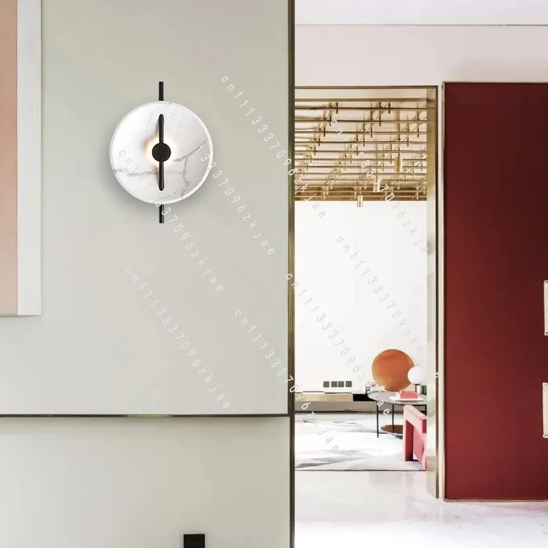 Postmodern Minimalist Living Room Background Wall Wall Lamp Nordic Art Model Room Staircase Bedroom Bedside Creativity