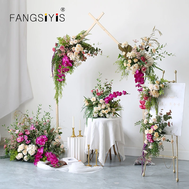 

Artificial Simulation Flowers Row Wedding Floral Arrangement Arch Decor Wall Hanging Corner Floral Window Display Flower Ball