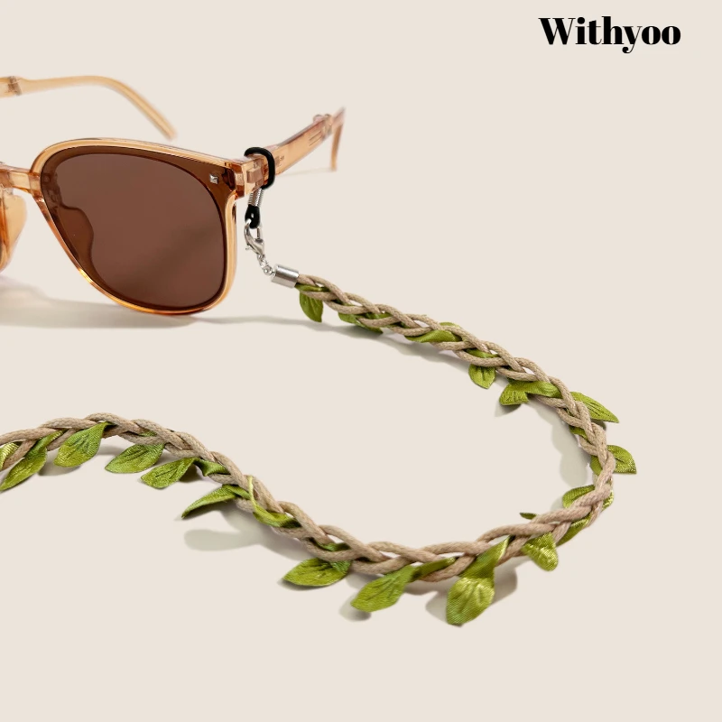Withyoo | Woven Leaf Glasses Chain Boho Women Korean Fashion  Sunglass Chain Handmade Trendy Jewelry Wholesale