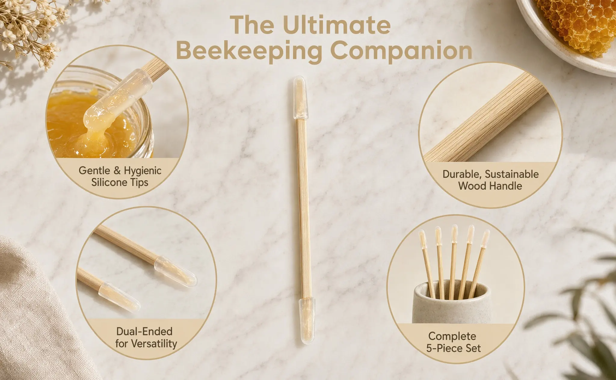 5Pcs Royal Jelly Extract Pens Sturdy Beekeeping Equipment Home Beekeeping Tool Royal Jelly Scoop Pen Supplies Bee Keeping Supply