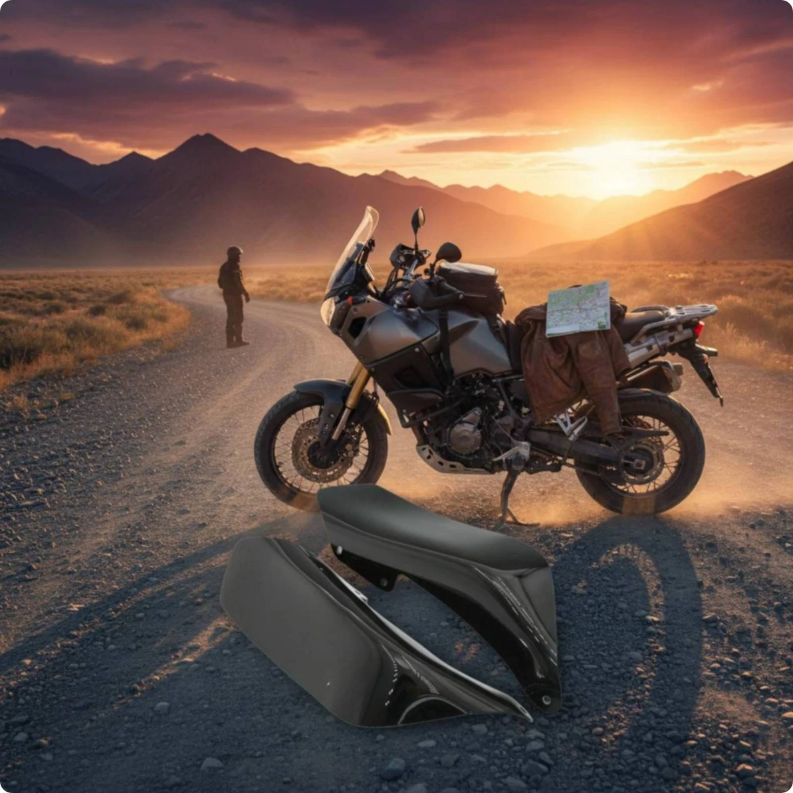 2 Pieces XT1200Z Windshield Panel Acrylic Motorcycle Side Windshield Panel Wind Deflector Pair Polished Finish