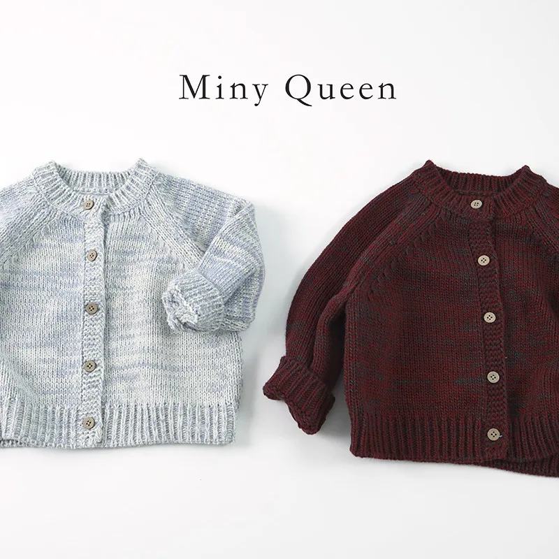 Korean Version Autumn and Winter Children's Sweater Knitted Cardigan, Thick Coat Cover Fashion Casual Baby