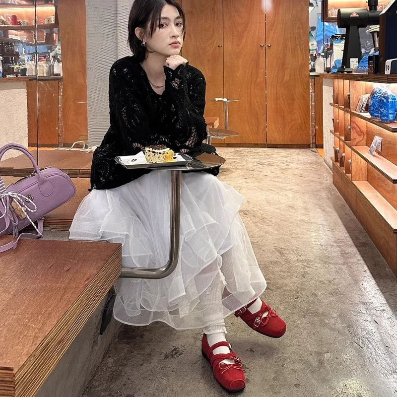 Women's Flat Bottom Single Shoes Retro Rivet Shallow Mouth Ballet Flats Mary Jane Shoes Butterfly Knot Casual Shoe Zapatos Mujer
