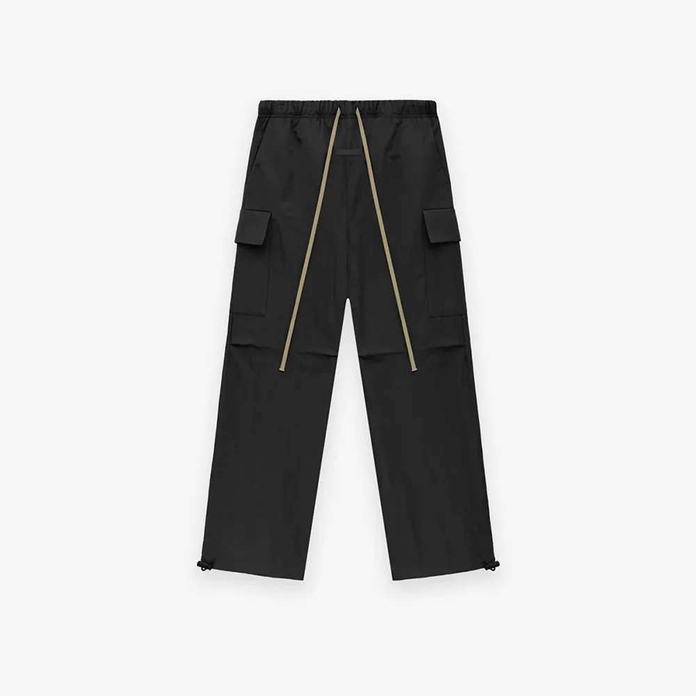 2024fw New Collection High Quality Drawstring Woven Work Pants Men's Hip hop Streetwear Multiple Pocket Casual Pants