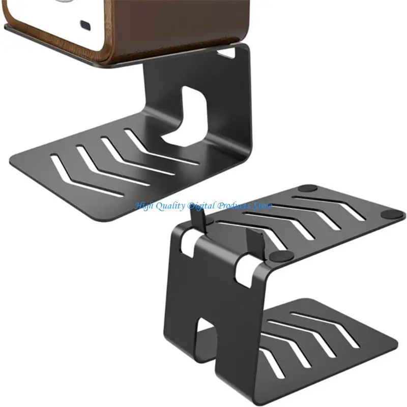 

U2JE Modern Metal Speaker Stand For Bookshelf Speakers Heavy Duty Steel Construction Enhances Airflows Design Space Saving