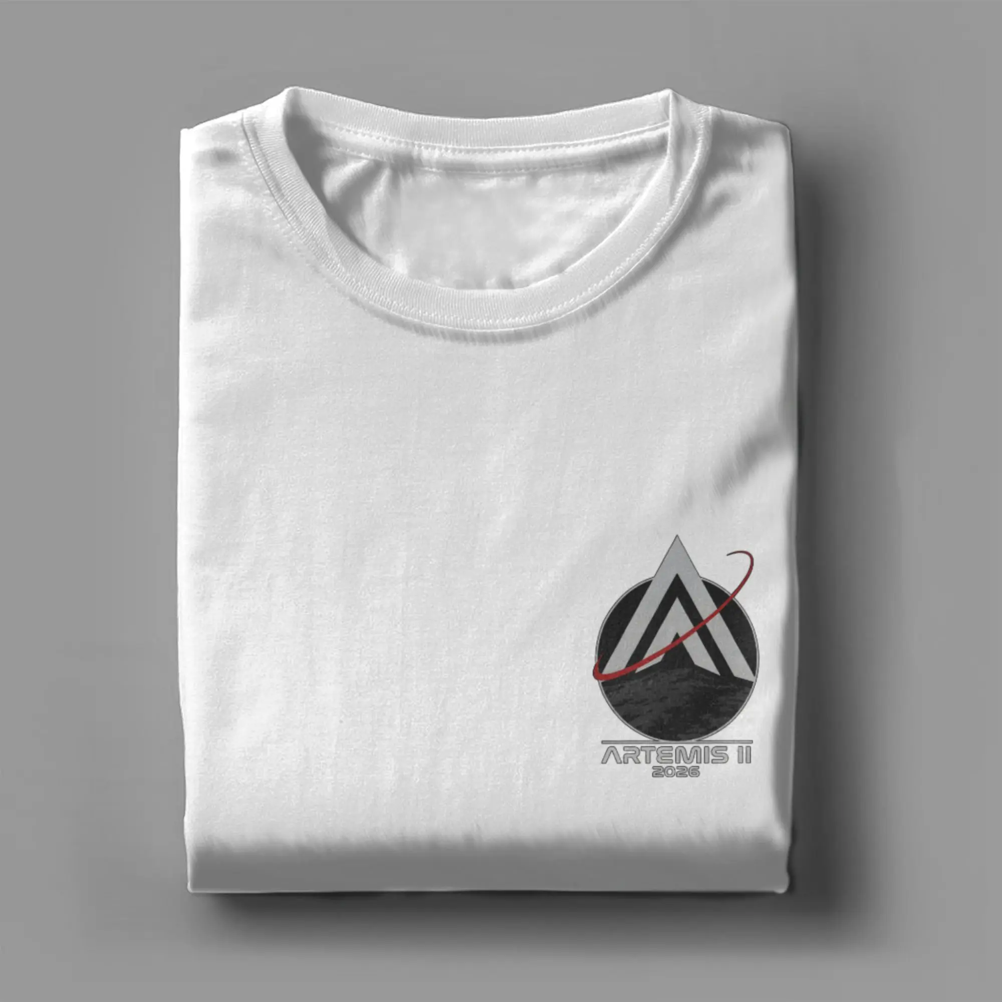 T-shirts pour hommes avec emblème spatial inspiré de la mission lunaire Artemis, t-shirt en pur coton pour loisirs, col rond, t-shirts cadeaux