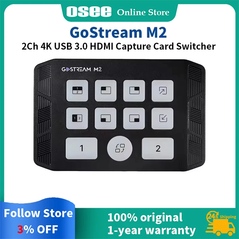 OSEE GoStream M2 2-Channel HDMI Capture Card
