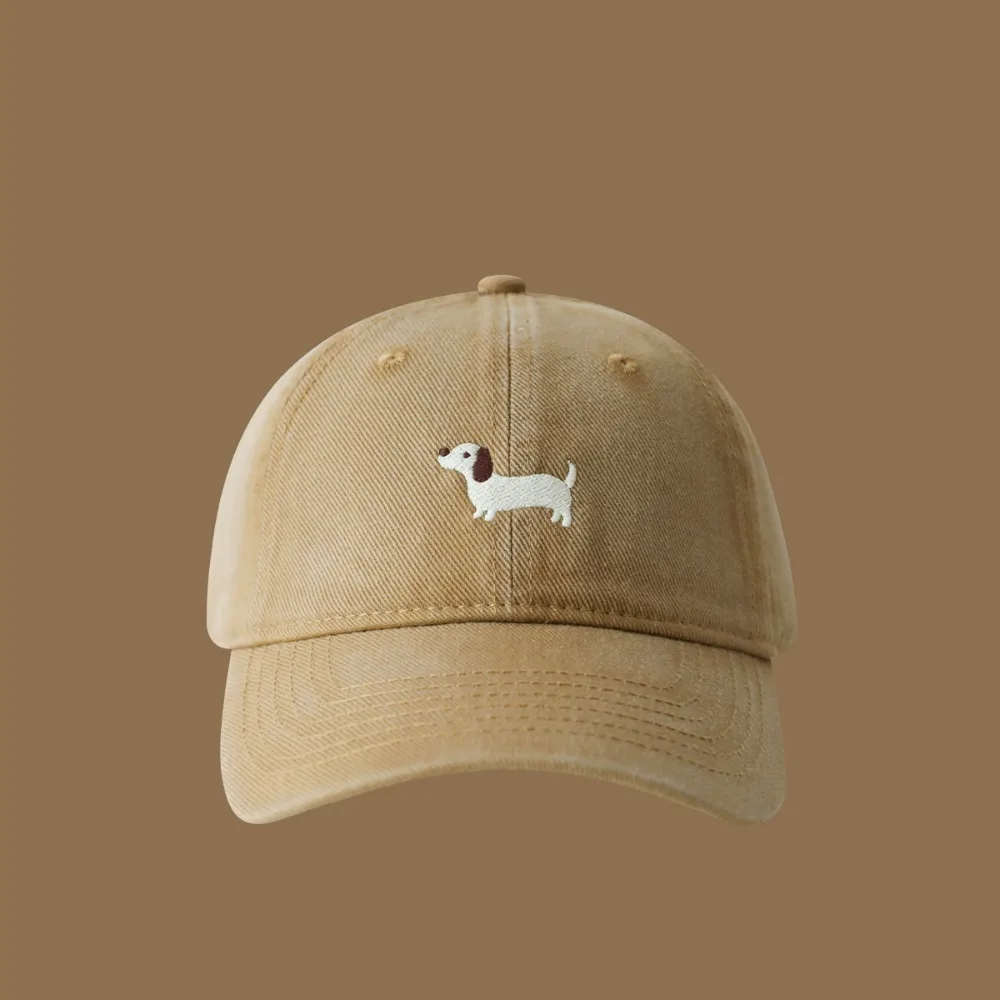

Fashion Korean Style Cartoon Animal Baseball Cap Embroidery Cotton Sun Hat Sunscreen Hat Sun Cap Peaked Cap Sports