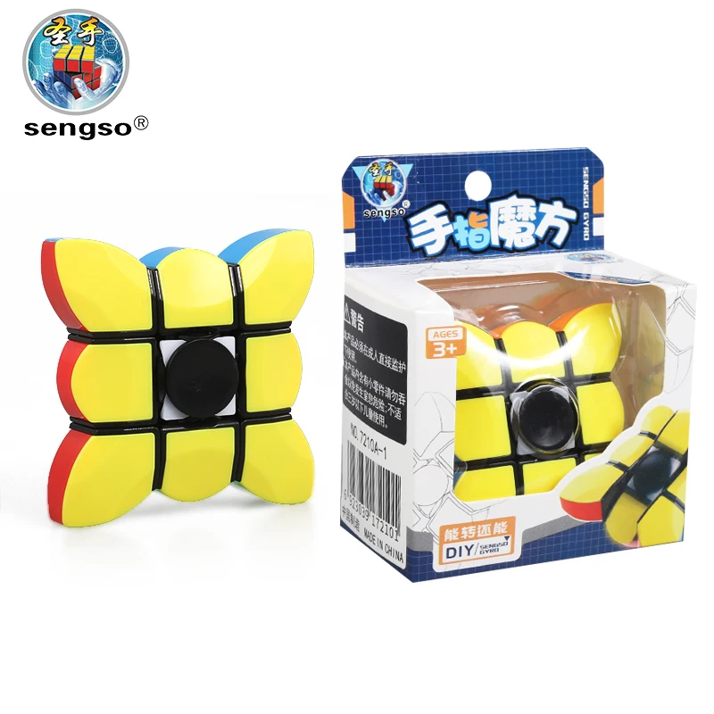 SENGSO Fingertip Gyro Fidget Hand Spinner Relax Stress Toy Puzzle Magic Cube 1x3x3 Fingers Speed Twist Anti-Stress Cube