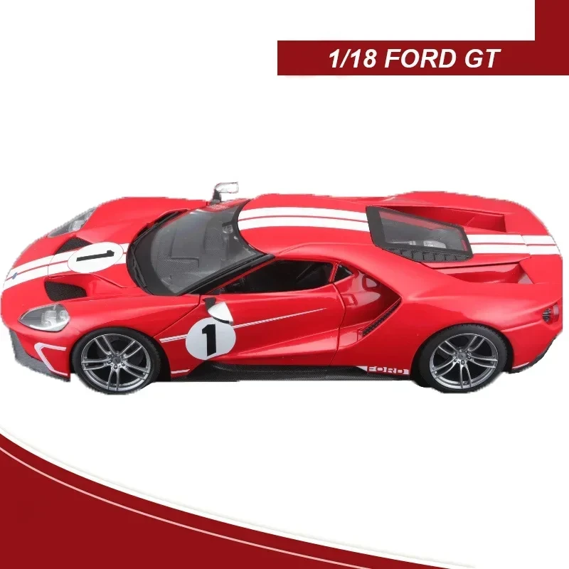 Maisto 1:18 2017 Ford Gt Rare Co Branded Version Gulf Sports Car  Alloy Luxury Vehicle Diecast Model Child Birthday Gift Toy