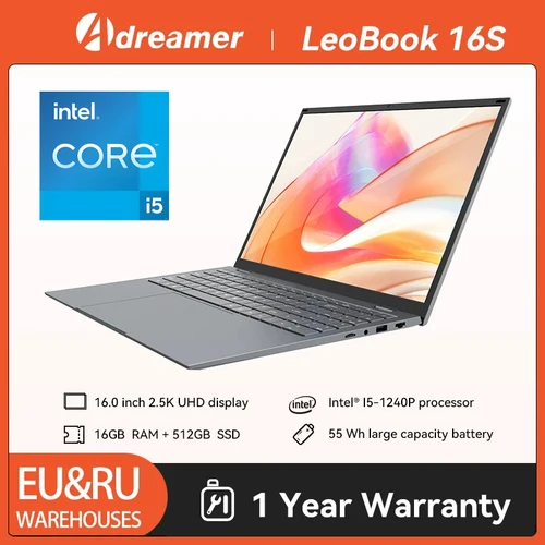 Computadora Portátil De 16 Pulgadas Con Intel Core I5 1240P