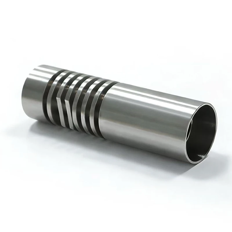 Oem Manufacturing Custom Fabrication Services Metal CNC Machined Stainless Steel Slotted Coupling Sleeve