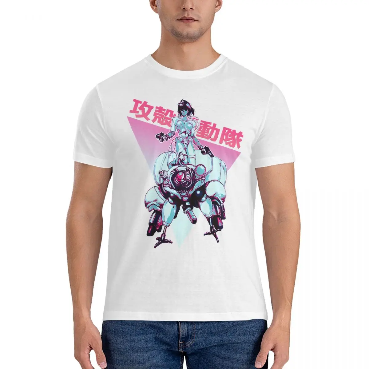 Motoko Kusanagi Color B T Shirt Ghost In Leisure Short Sleeve Round Neck Tees Graphic Printed T-Shirts