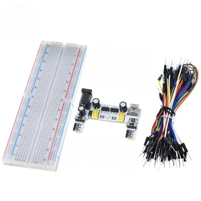 Breadboard Jumper Wire Combo Starter Kit – Breadboard DIY Learning and Development Piroject Kit for Arduino, ESP32, Raspberry Pi