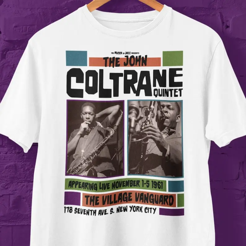 John Coltrane Quintet Graphic Short Sleeve Tee John Coltrane Jazz T Shirt Jazz Fan Gift