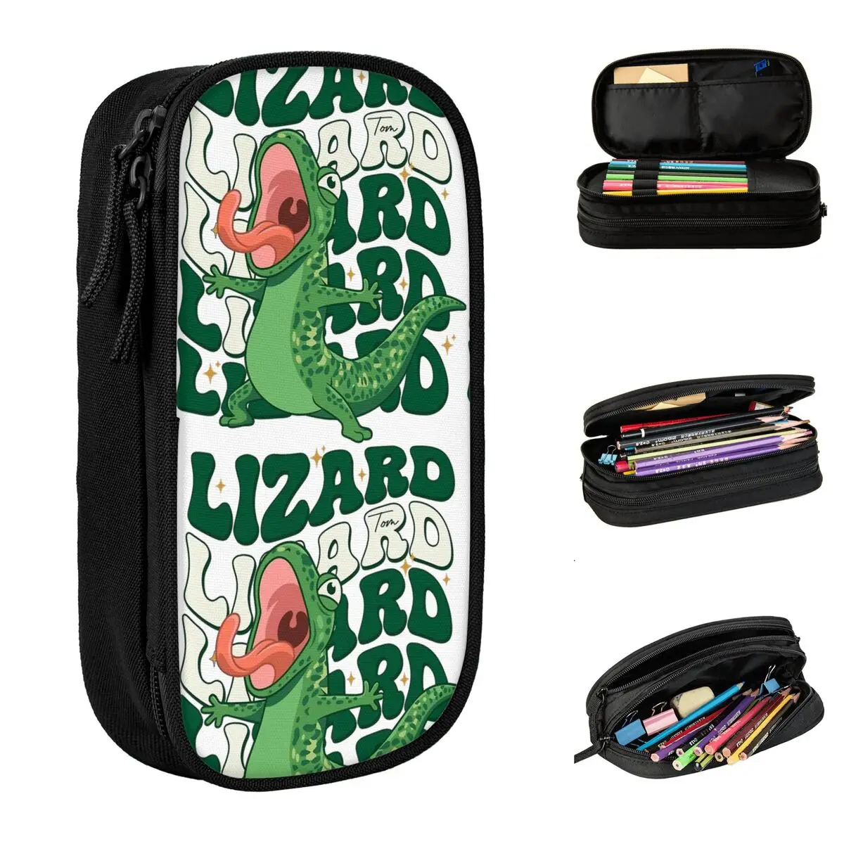 

Tom Lizard Hoppers Pencil Case Cute Pen Holder Bags Girls Boys Large Storage Students School Cosmetic Pencil Pouch