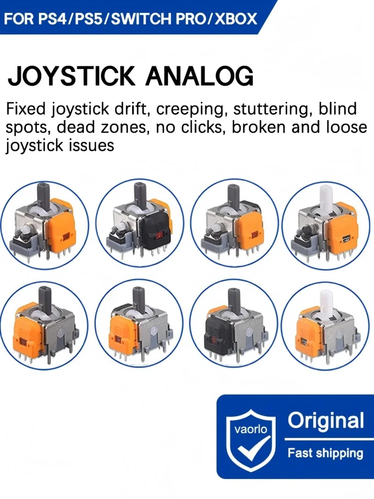 10 szt. Joysticków 3D z efektem Halla, regulowane, bez efektu driftu, moduł joysticka, kontroler do PS4/PS5/Xbox/Switch Pro — zdjęcie 2