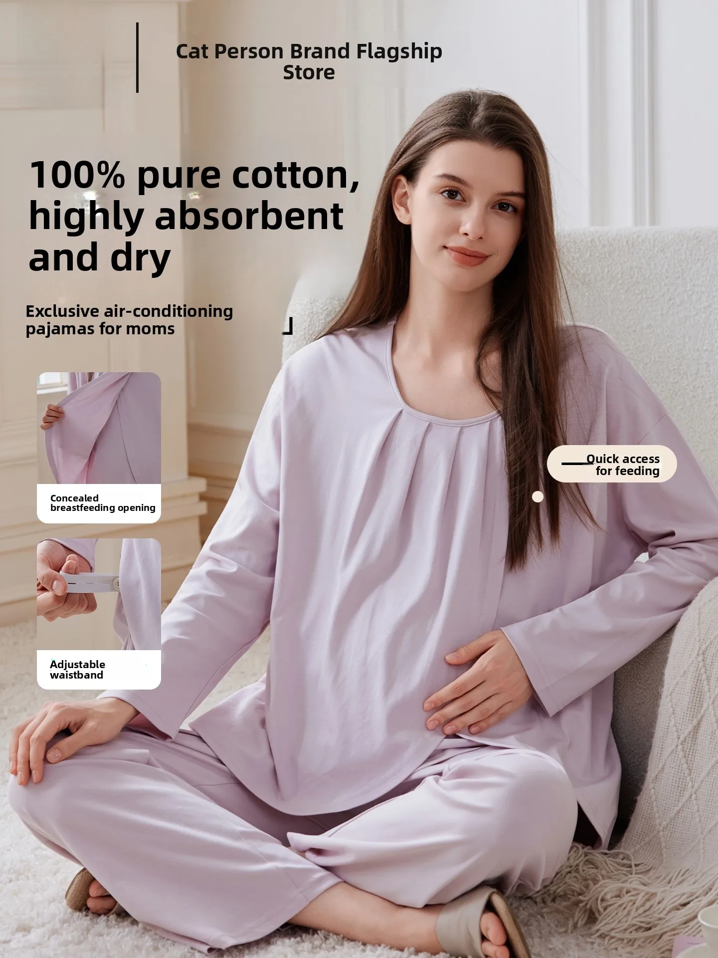 pure-cotton-maternity-sleepwear-spring-autumn-style-nursing-feeding-sweat-absorbent-home-clothes-set-for-postpartum-women