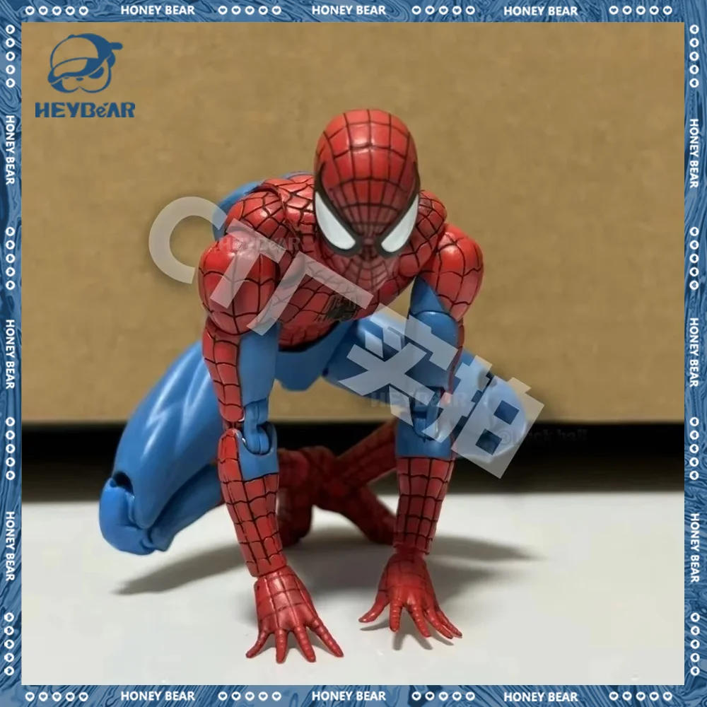 Spiderman Figure Mafex 185 Classic Costume Ver Miles Morales 2099 Spider-Man Anime Figures Pvc Gk Room Statue Kid Ornament Toys