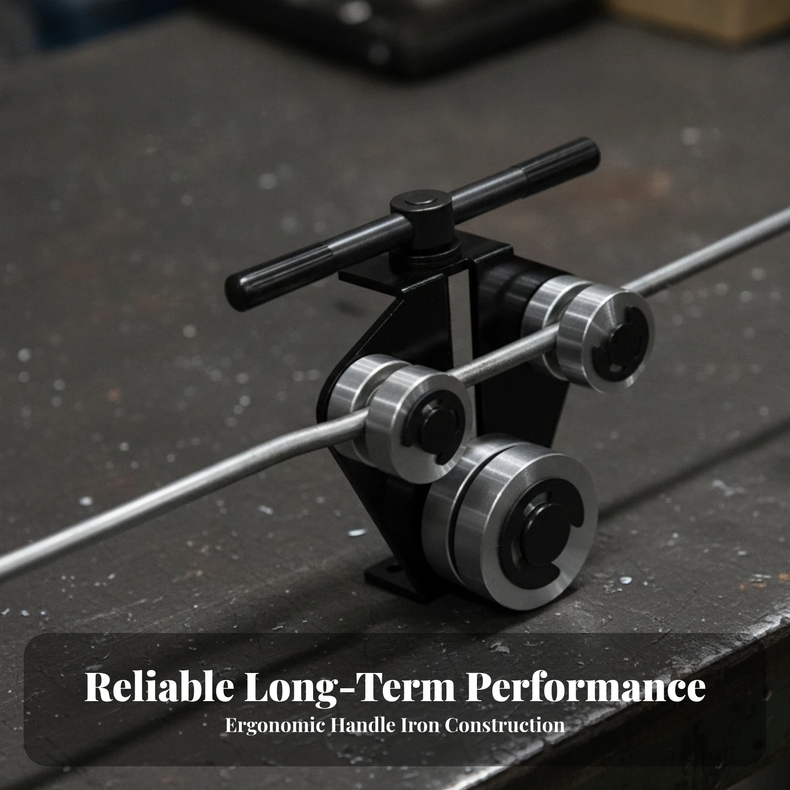 Manual Brake Tube Straightening Tool Portable Brake Line Straightener with Roller Wheels Handheld Tube Bending Tool Versatile
