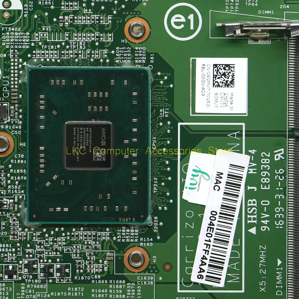 Neu für Dell Inspiron 14050 Aio All-in-One-Motherboard 8 gmv7 08 gmv7 CN-08GMV7-1 DDR3 integriert A6-7310 CPU