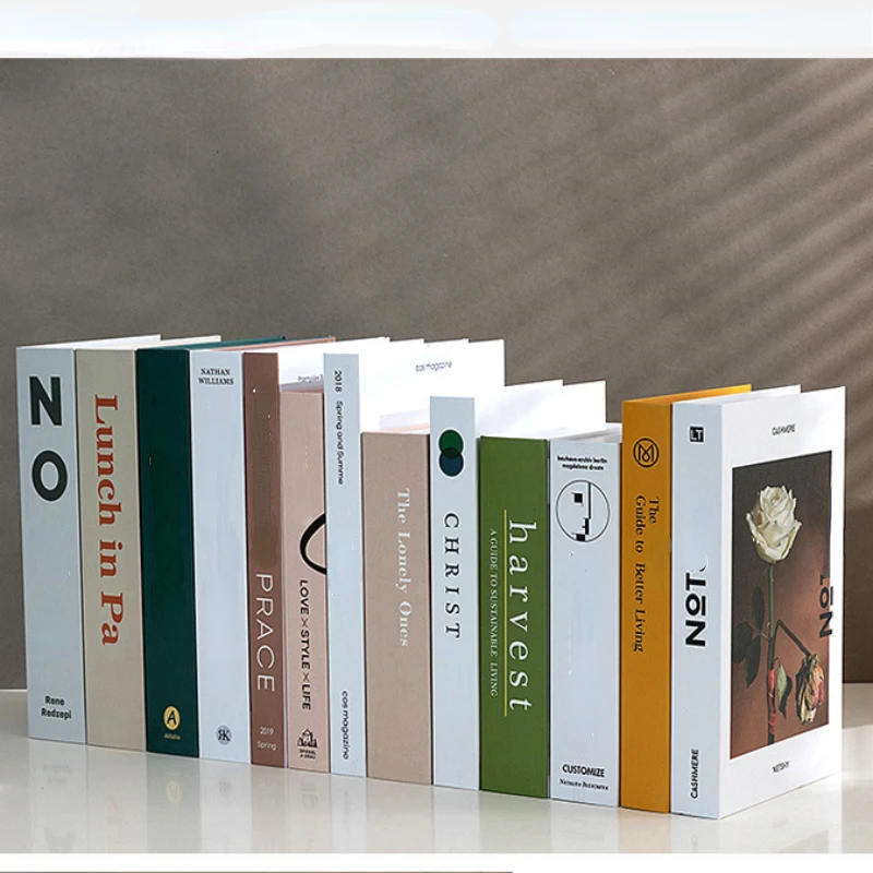 

8 PCS/lot Book Model Decor Fake Faux Decorative Model Table Bookshelf Box Coffee Home 8 Pcs Random Fake Decorative Books