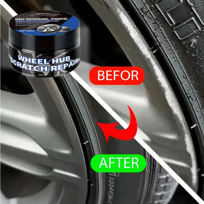 Universal Wheel Rim Repair Kit - Alloy Rim Scratch Polishing Paste, Car Wheel Rim Care Polishing Cream, Alloy Spoke Scratch Repa