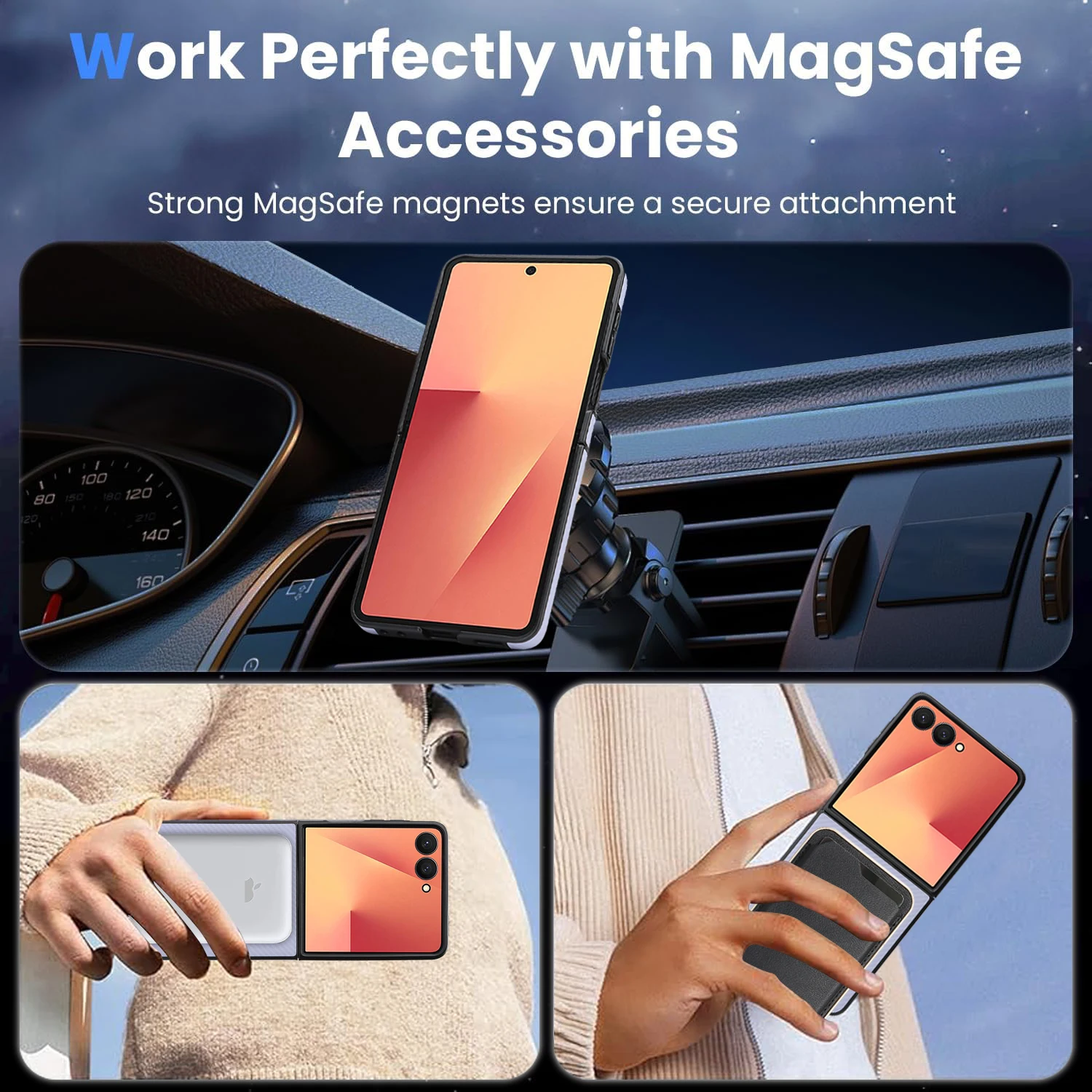 الفاخرة رقيقة جدا ألياف الكربون الجلود قضية الهاتف لسامسونج غالاكسي Z فليب 7 6 5 4 3 Flip7 FE الأعمال المغناطيسي Magsafe غطاء