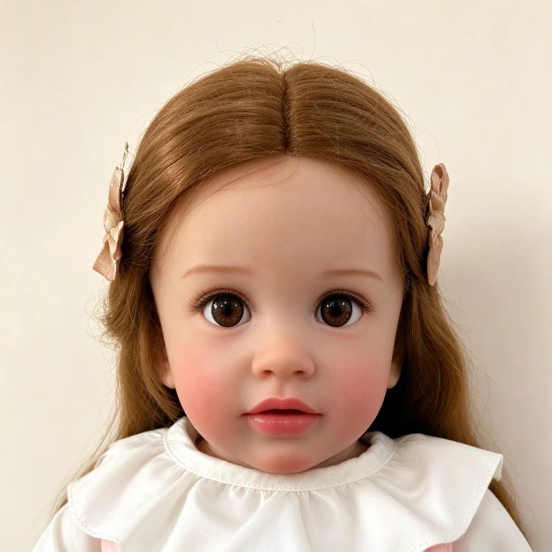 66cm Reborn Toddler Dolls Pippa Handmade Newborn Doll Girl 3D Painted Skin with Visible Veins Baby Pacifier Included