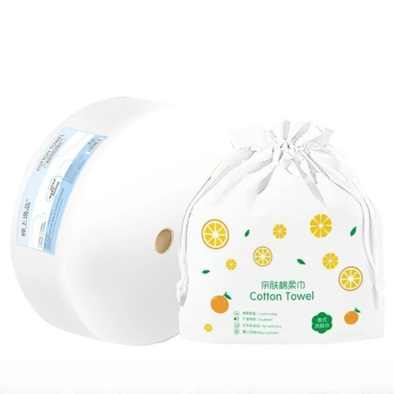 Beauty salon special large roll face towel face wipe pure cotton disposable face towel view 5