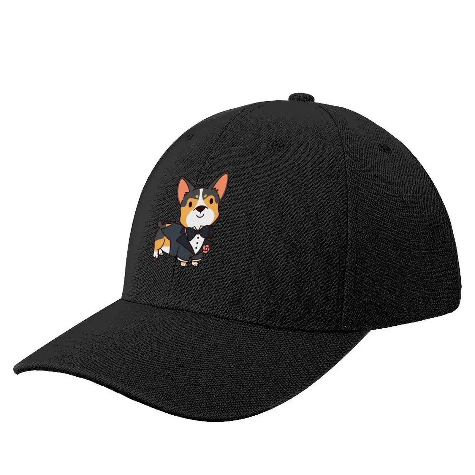 

Groom Tri Color Corgi Wedding Baseball Cap beach hat Male hat Thermal Visor Men's Caps Women's