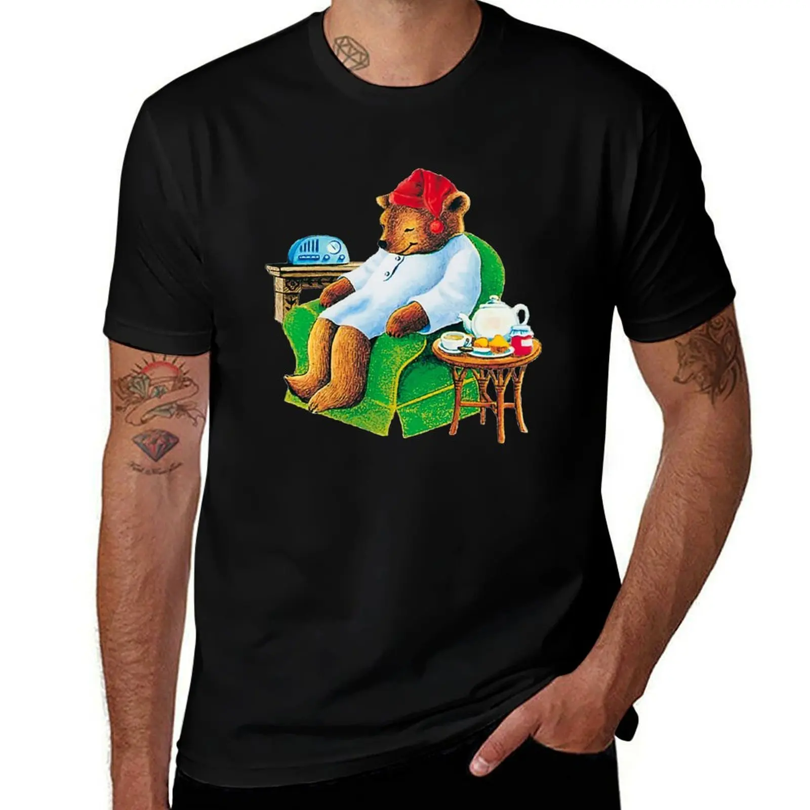 Camiseta divertida para dormir, camisetas celestiales para hombre, camisetas personalizadas condimento de té de oso, camiseta divertida, camiseta gráfica para hombre