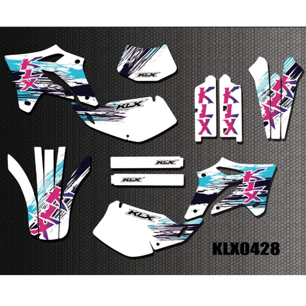 For Kawasaki 250 KLX 2004-2007 Graphics Stickers Backgrounds Decals kits For Kawasaki KLX250 KLX-250 2004 2005 2006 2007