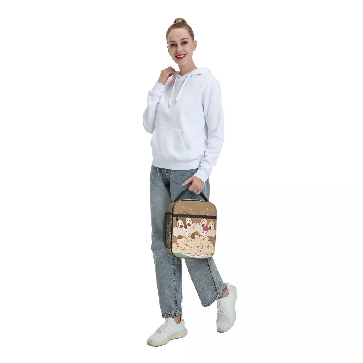Cute Chip 'n Dale Insulated Lunch Bag Leakproof Cartoon Chipmunks Meal Container Cooler Bag Tote Lunch Box Work Picnic Girl Boy