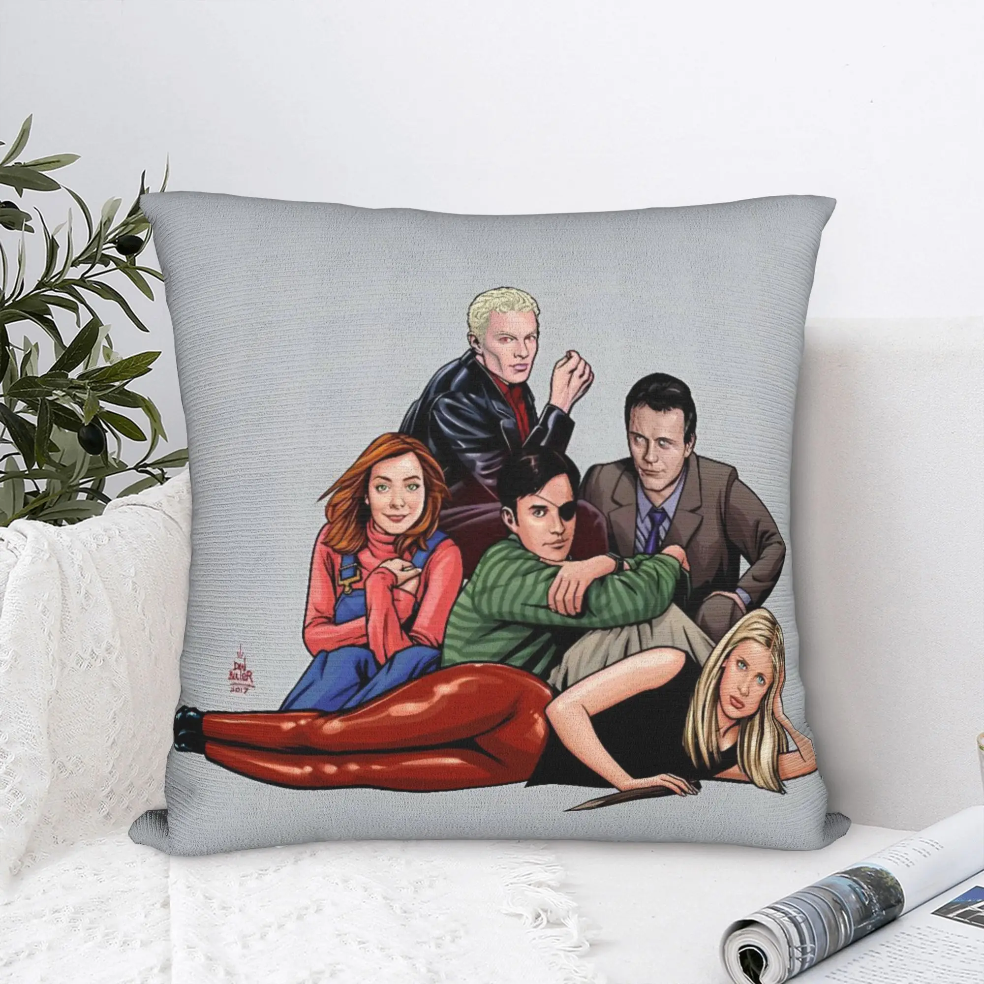 Buffys the V-Vampire Slayer Pillow Case  Print Pillow Cover For Sofa Couch Bed Living Room Morden Pillowcases