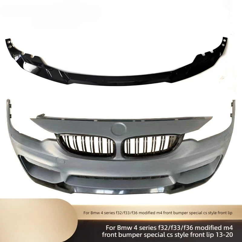 M4 Style Body Kit CS Style Carbon Print Front Splitter Mod Parts For BMW 4 Series F32 F33 F36